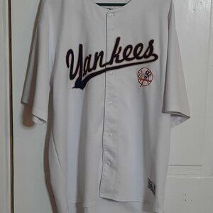 VTG 90s Y2K Dynasty MLB New York Yankees Spellout Jersey Mens XL White Stitches